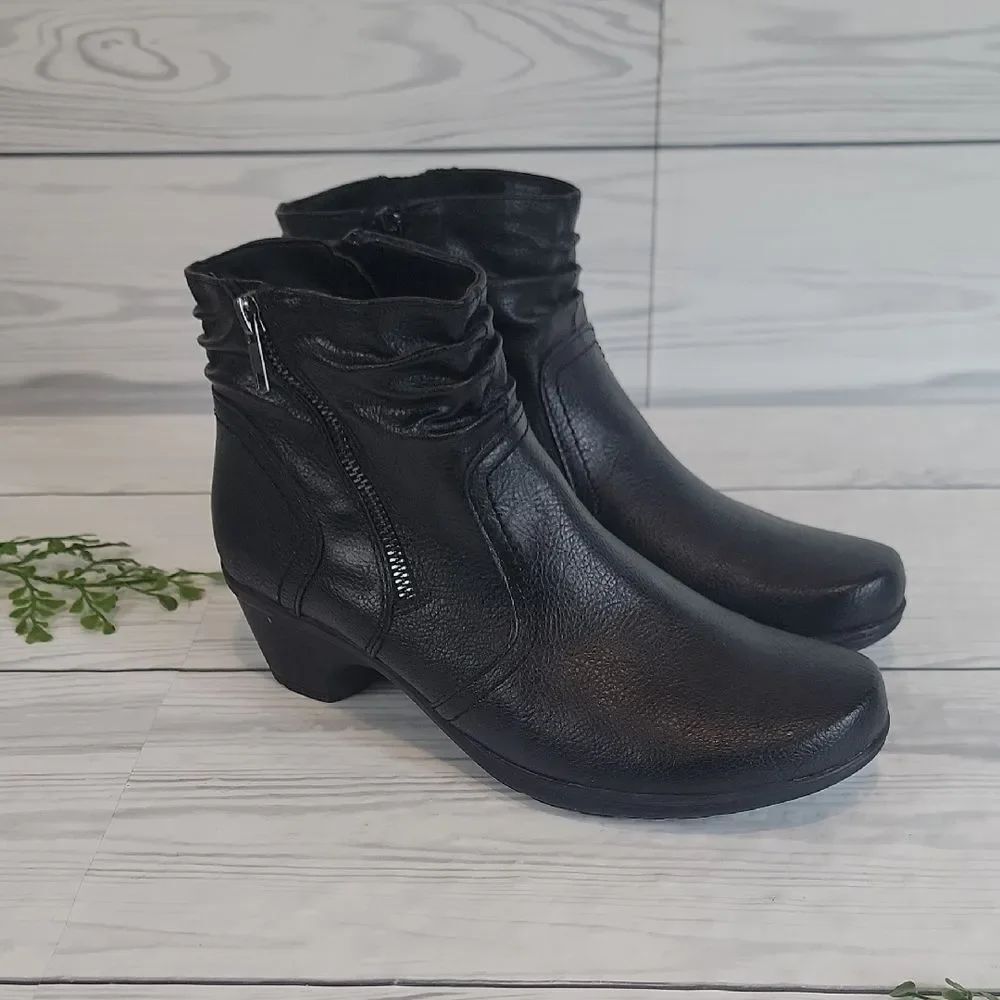 Earth Origins Rosemonde Black Ankle Boots Womens Size 8.5M